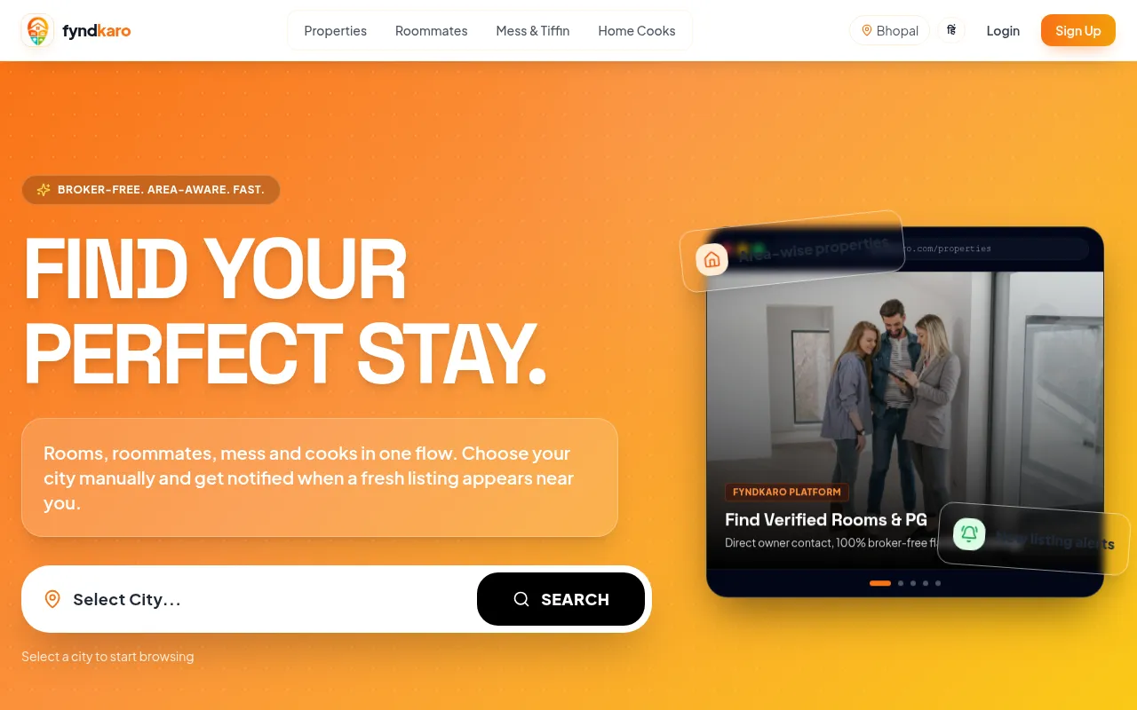 Screenshot of fyndkaro.com