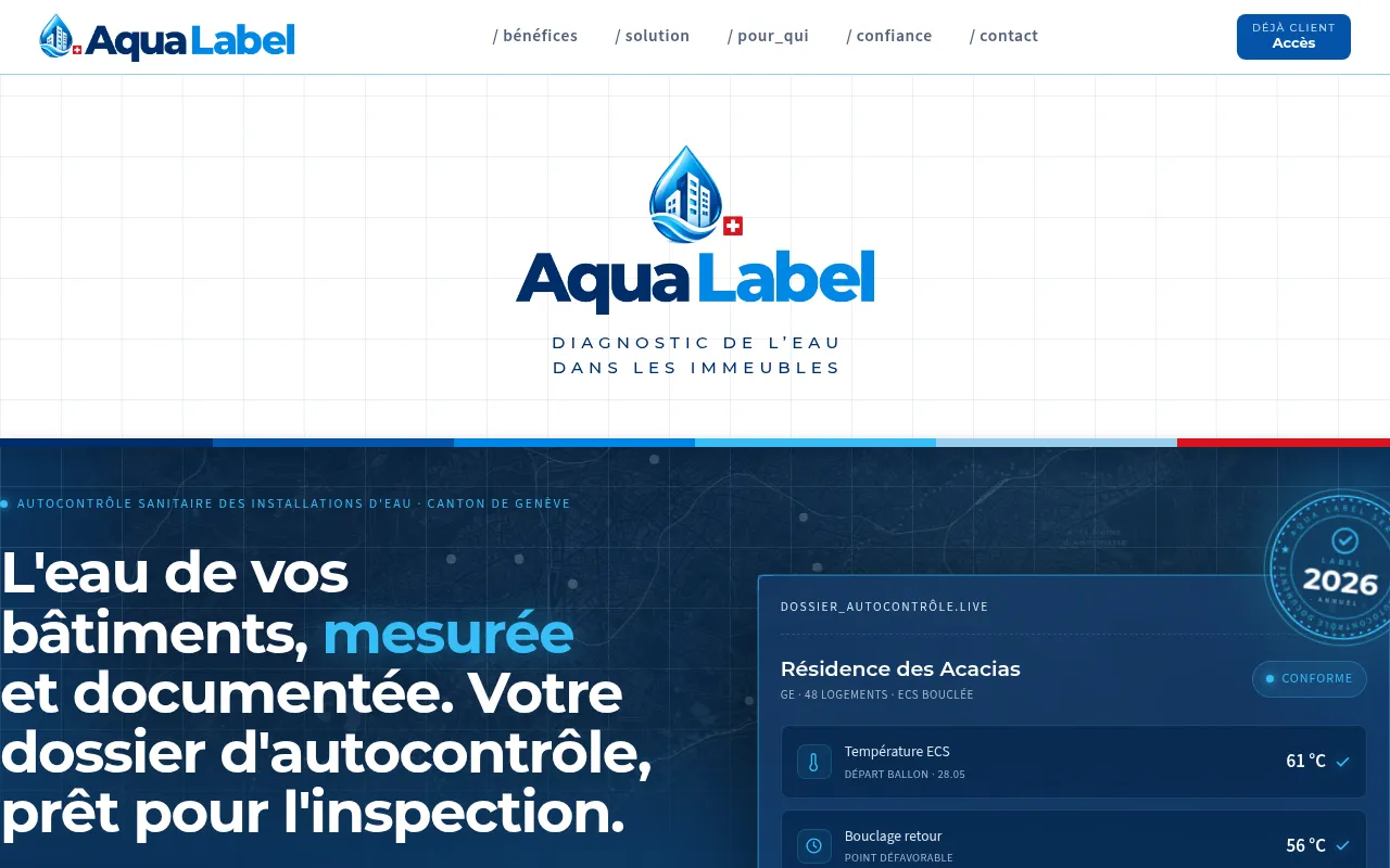 Screenshot of aqualabelservices.ch