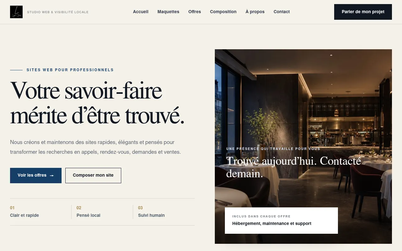 Screenshot of ligne-claire-web.fr