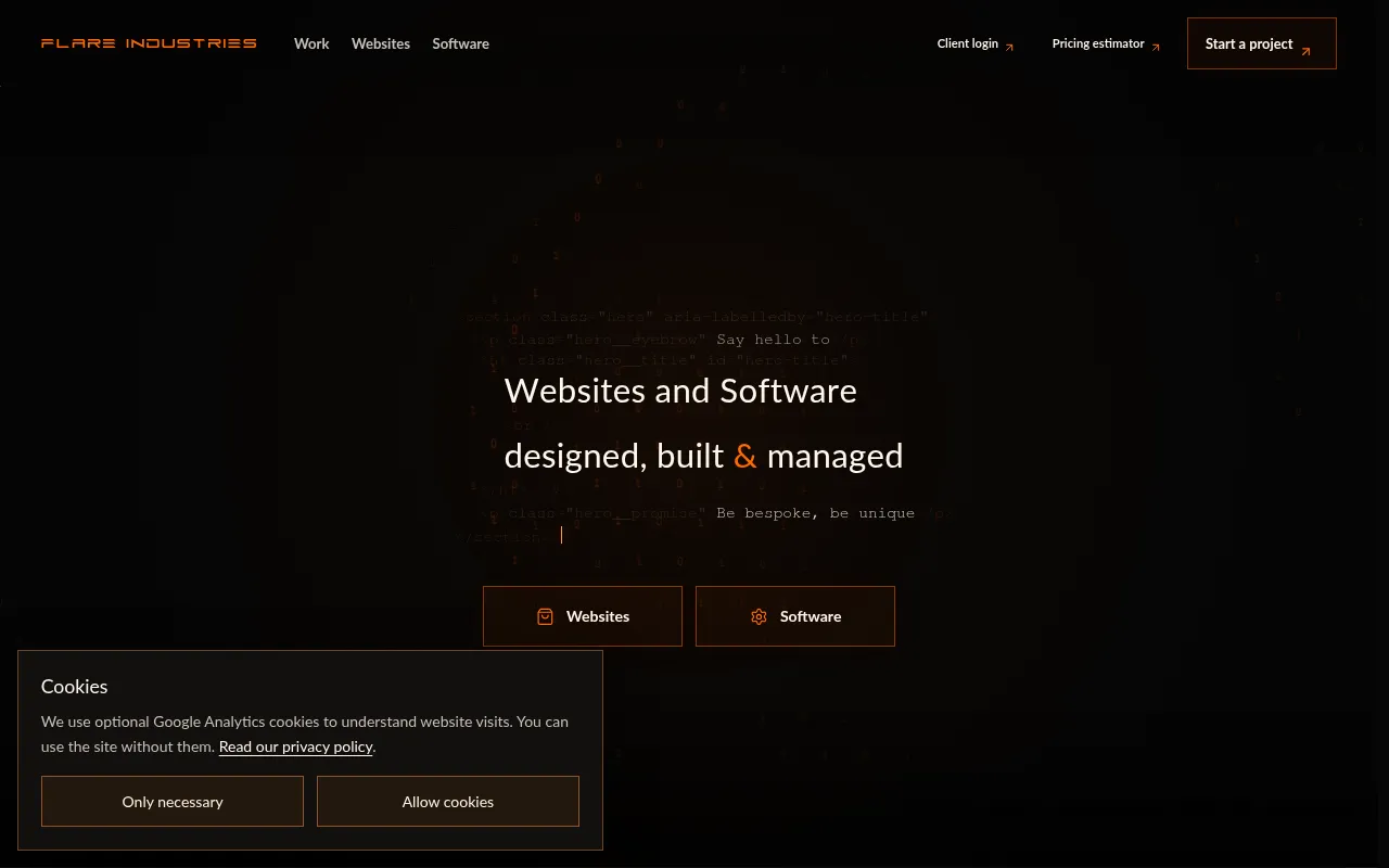 Screenshot of flareindustries.com.au