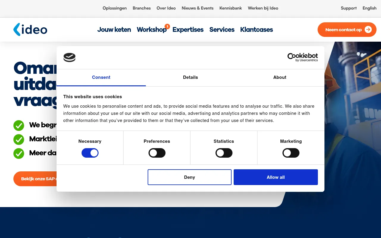 Screenshot of ideo-nl.com