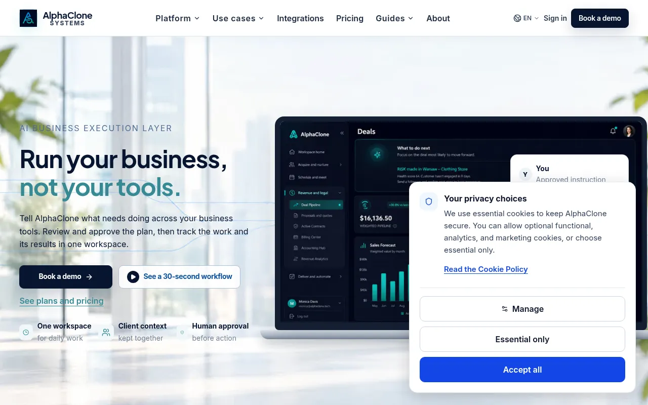 Screenshot of alphaclonesystems.com