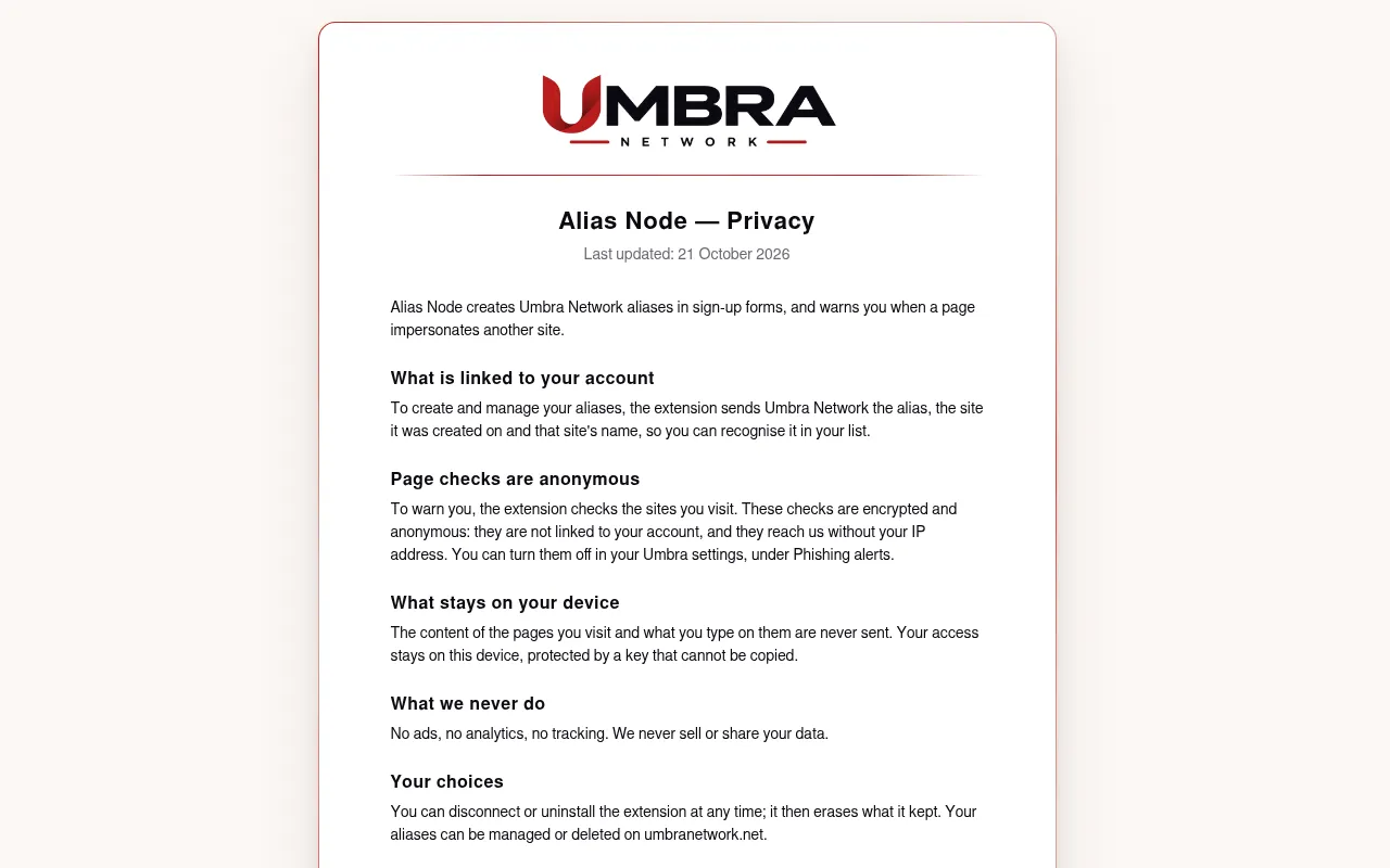 Screenshot of umbranetwork.net
