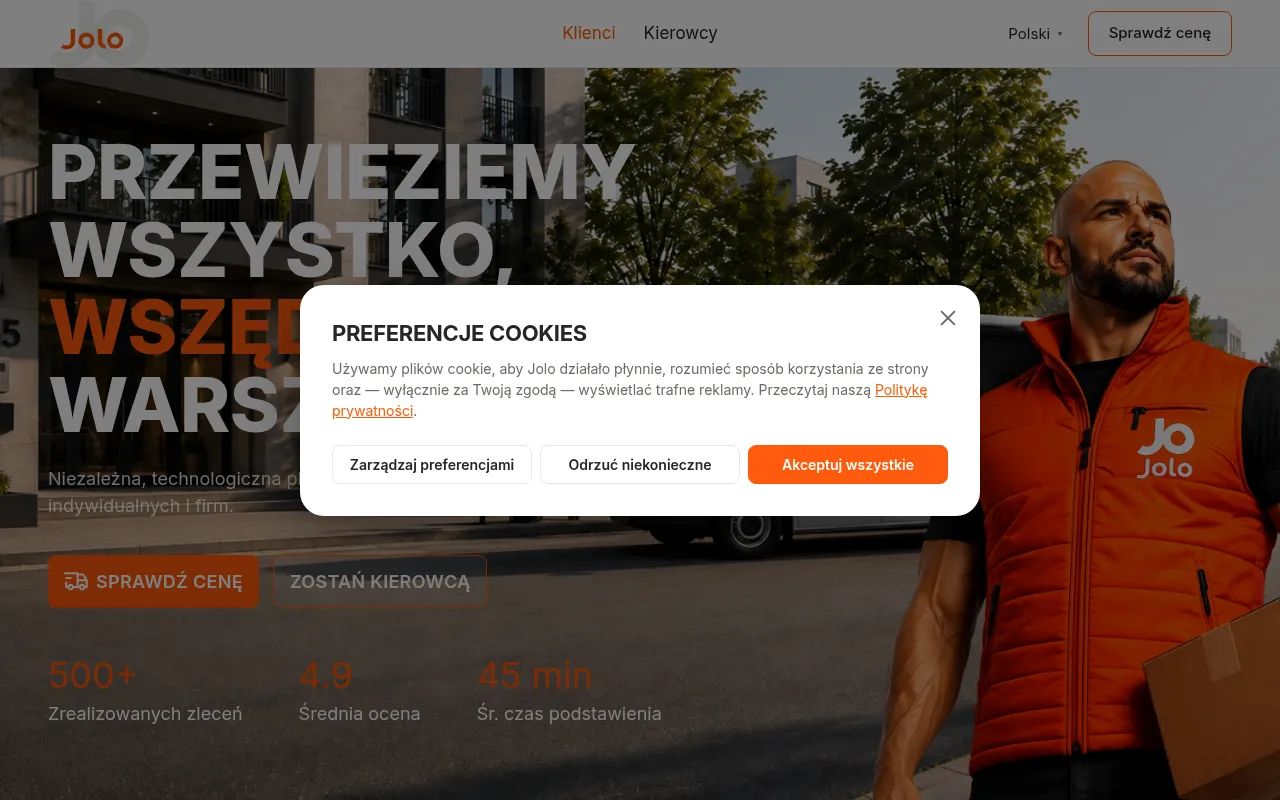 Screenshot of jolo.delivery