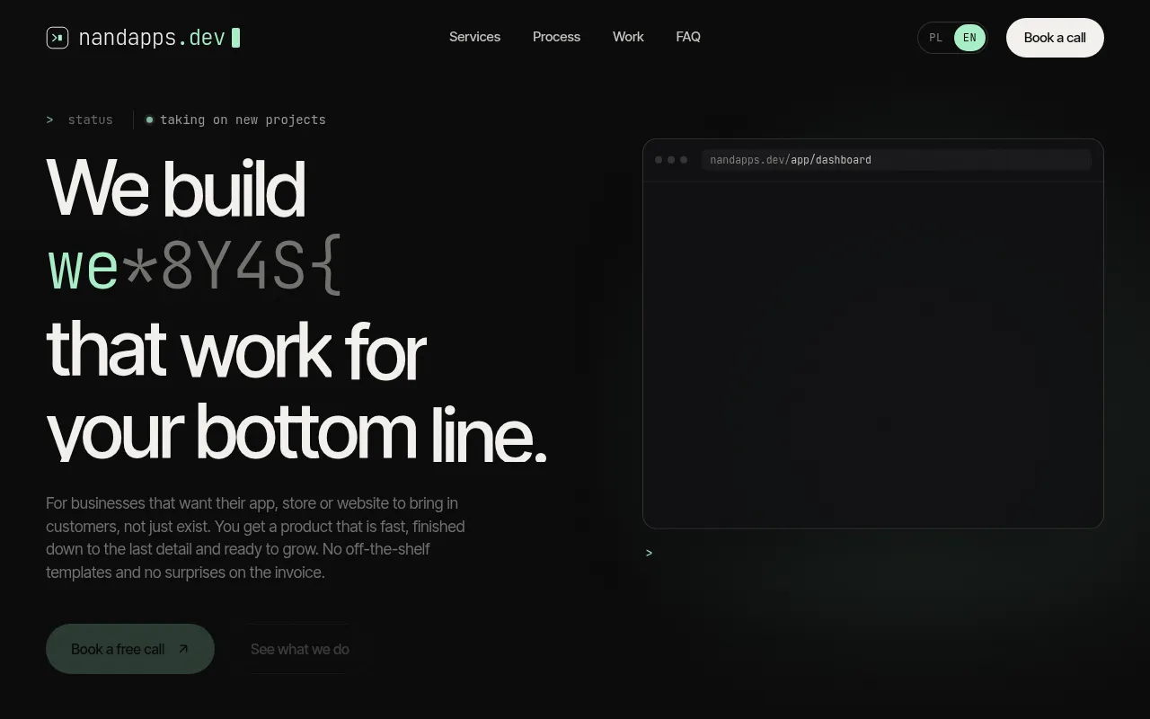 Screenshot of nandapps.dev