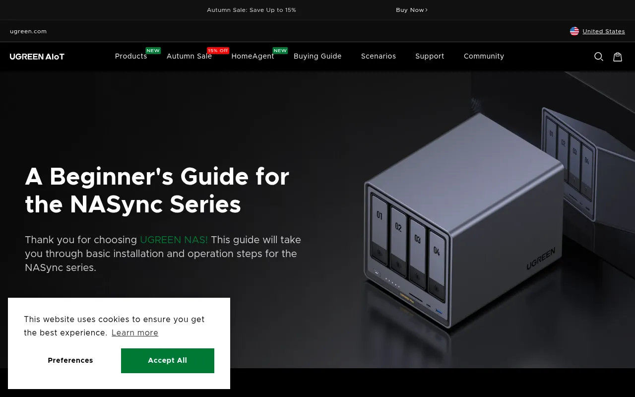 Screenshot of ai.ugreen.com