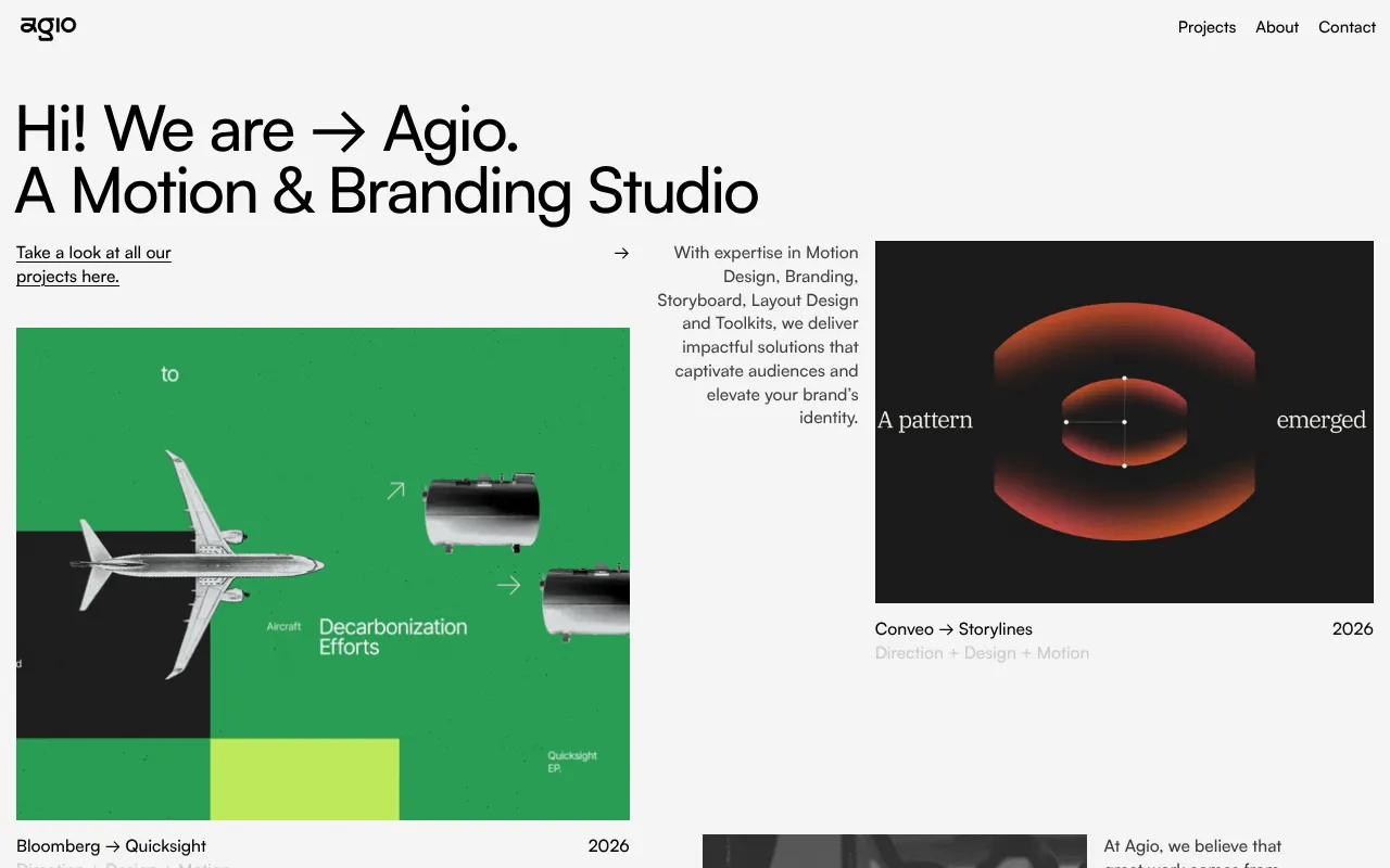 Screenshot of weareagio.com
