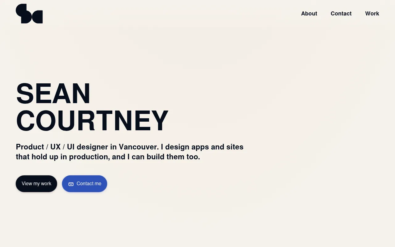 Screenshot of seanc.ca