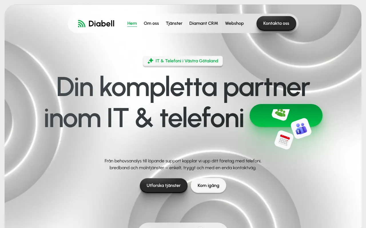 Screenshot of diabell.se
