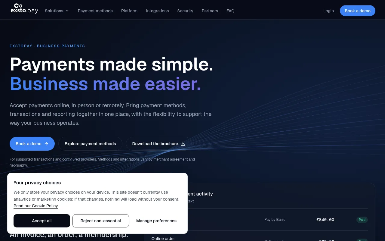 Screenshot of exstopay.com