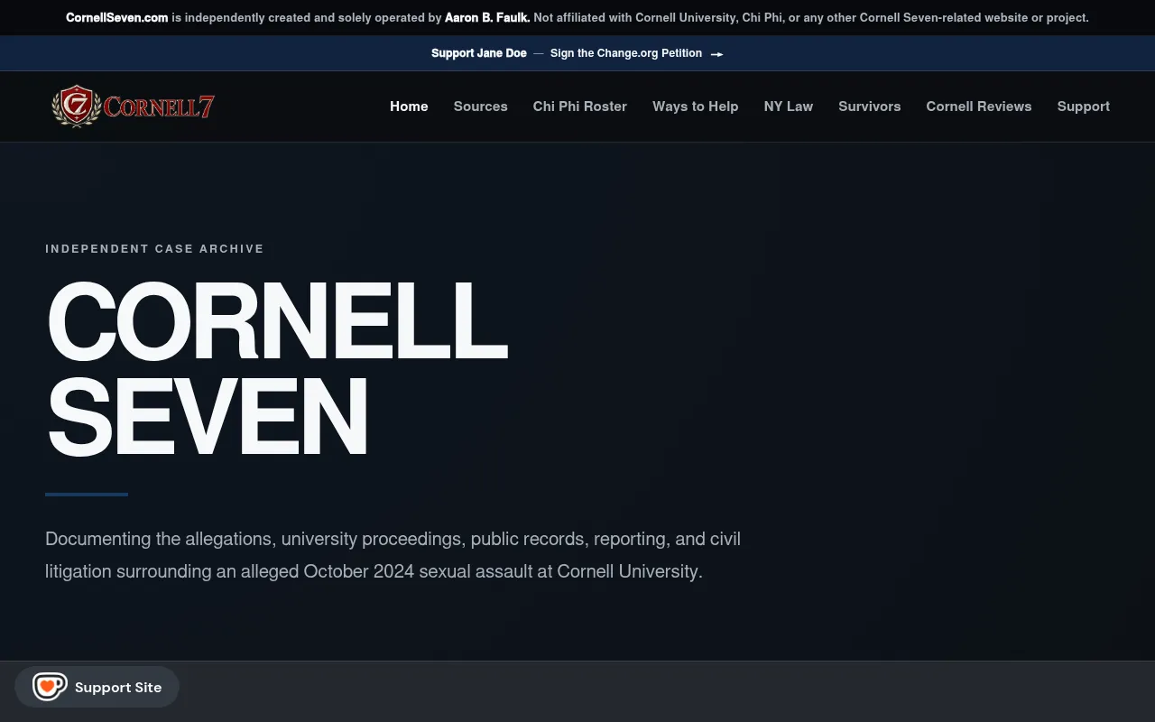 Screenshot of cornellseven.com