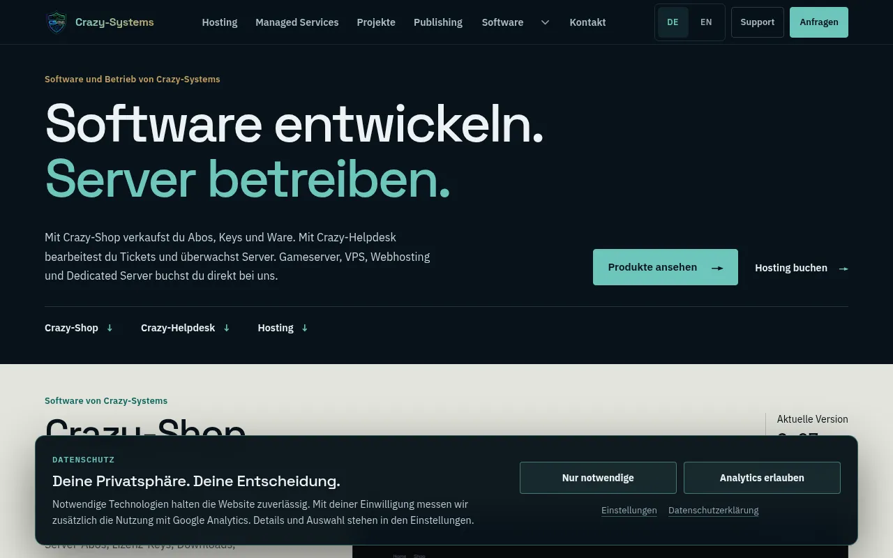 Screenshot of crazy-systems.de