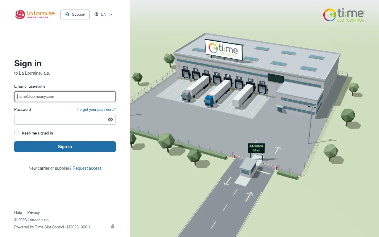 Screenshot of llbg.timeslotcontrol.com