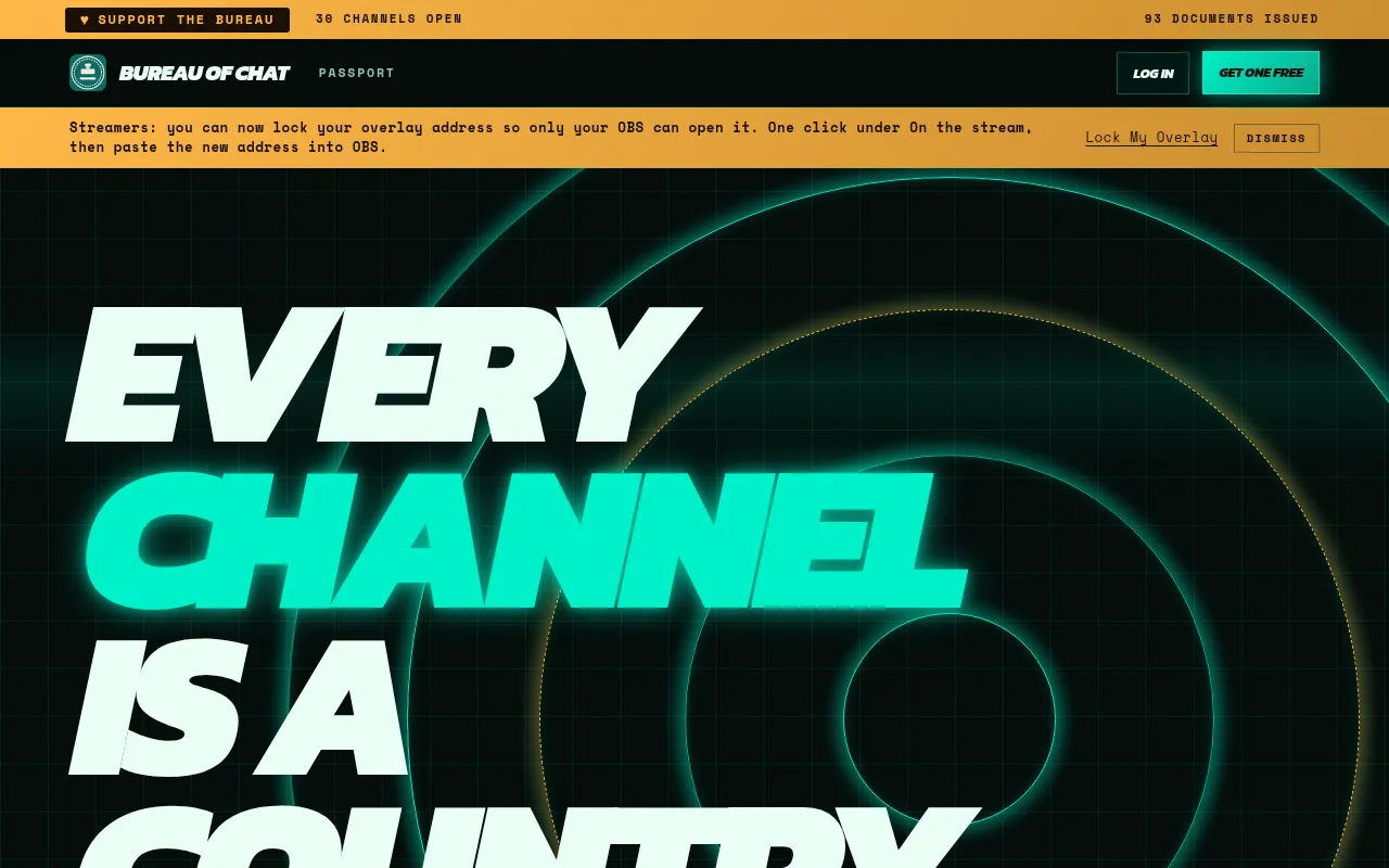 Screenshot of bureauofchat.com