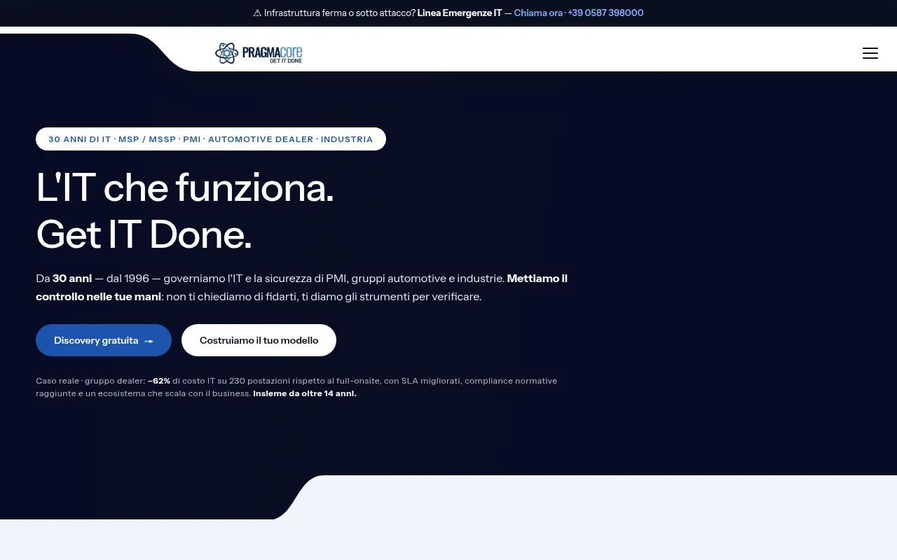 Screenshot of pragmacore.it