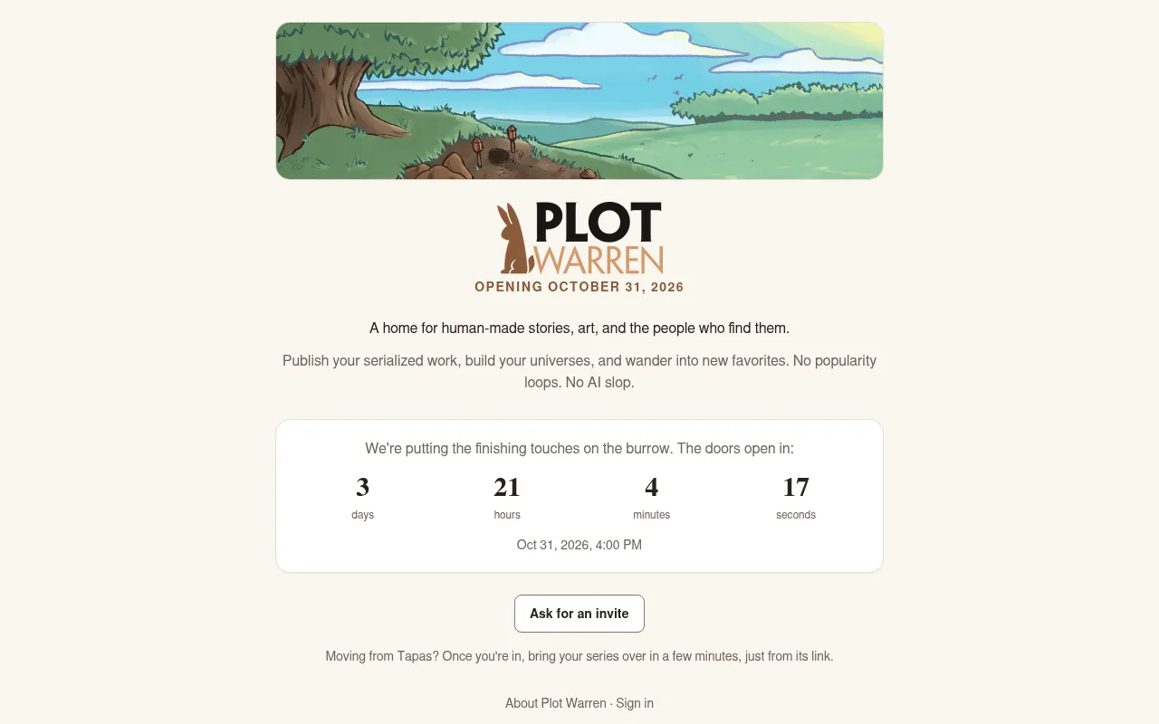 Screenshot of plotwarren.com