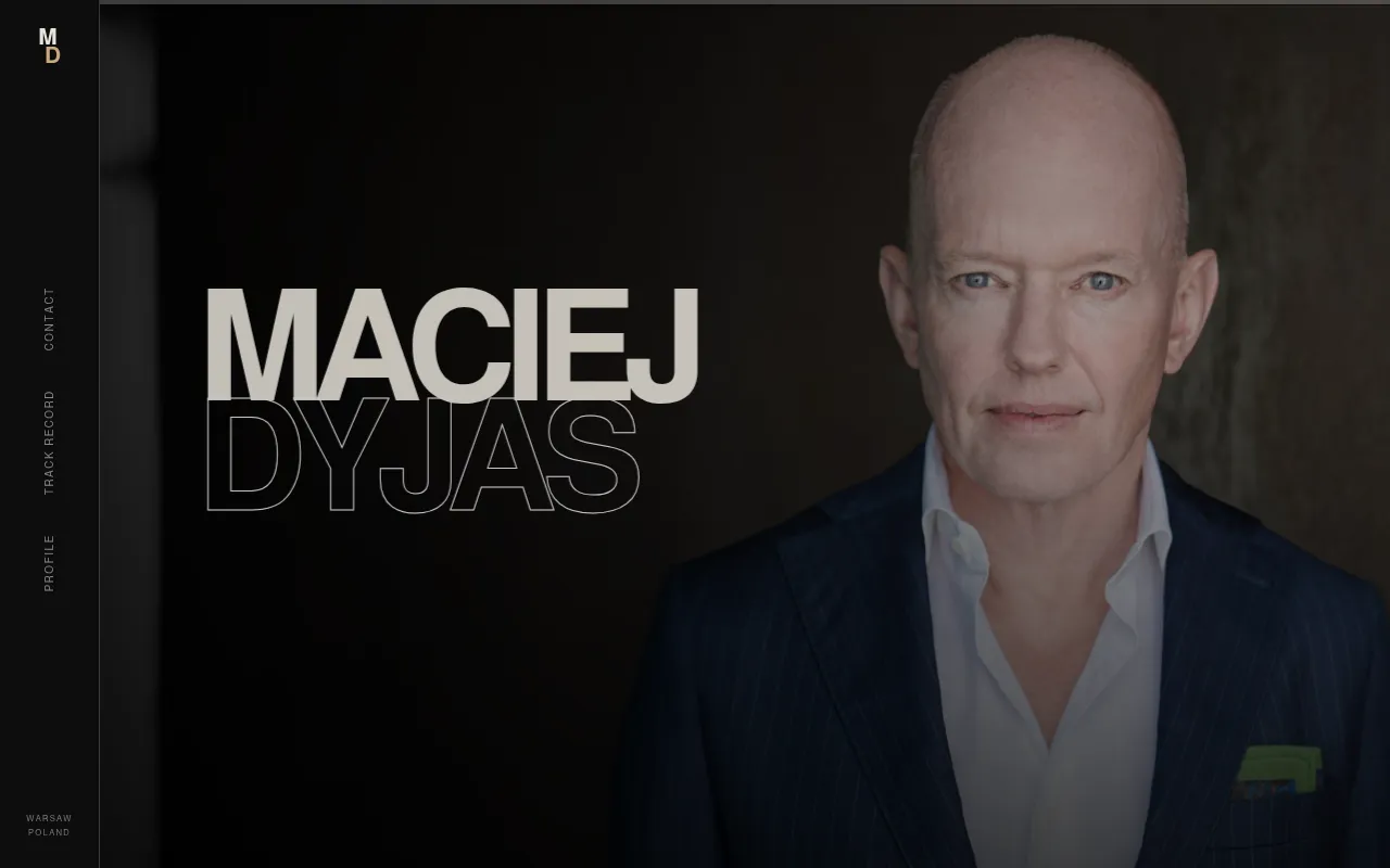 Screenshot of maciejdyjas.com