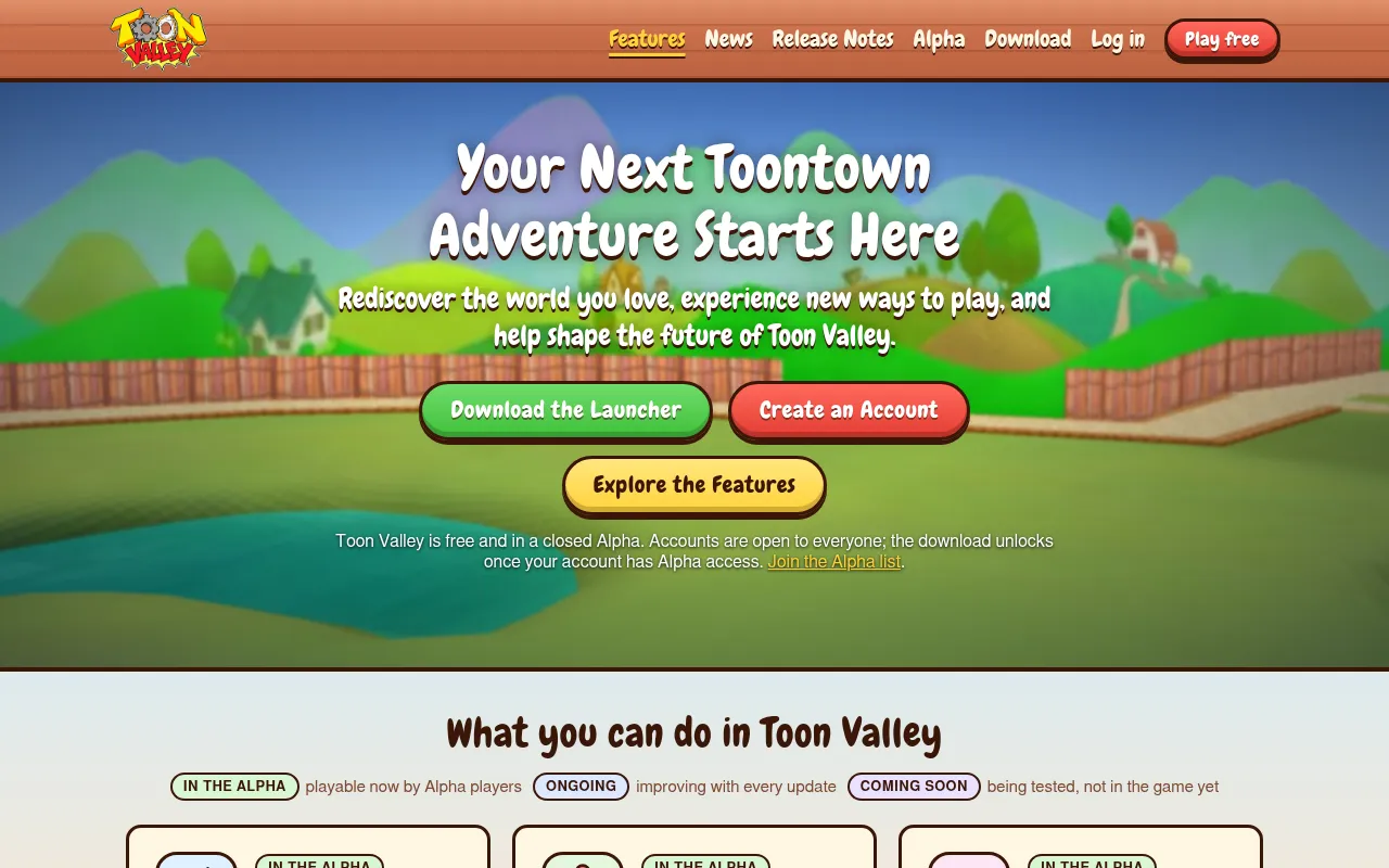 Screenshot of toonvalley.net