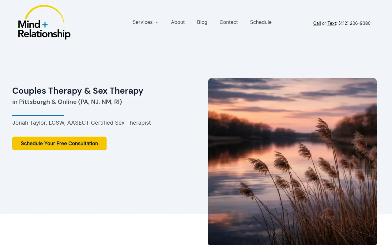 Screenshot of mindandrelationship.com