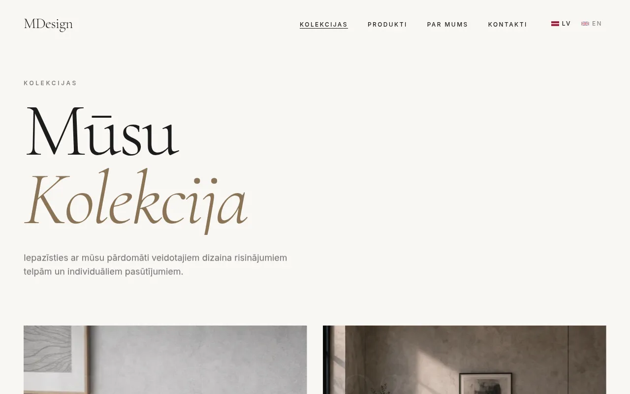 Screenshot of mdesign.lv
