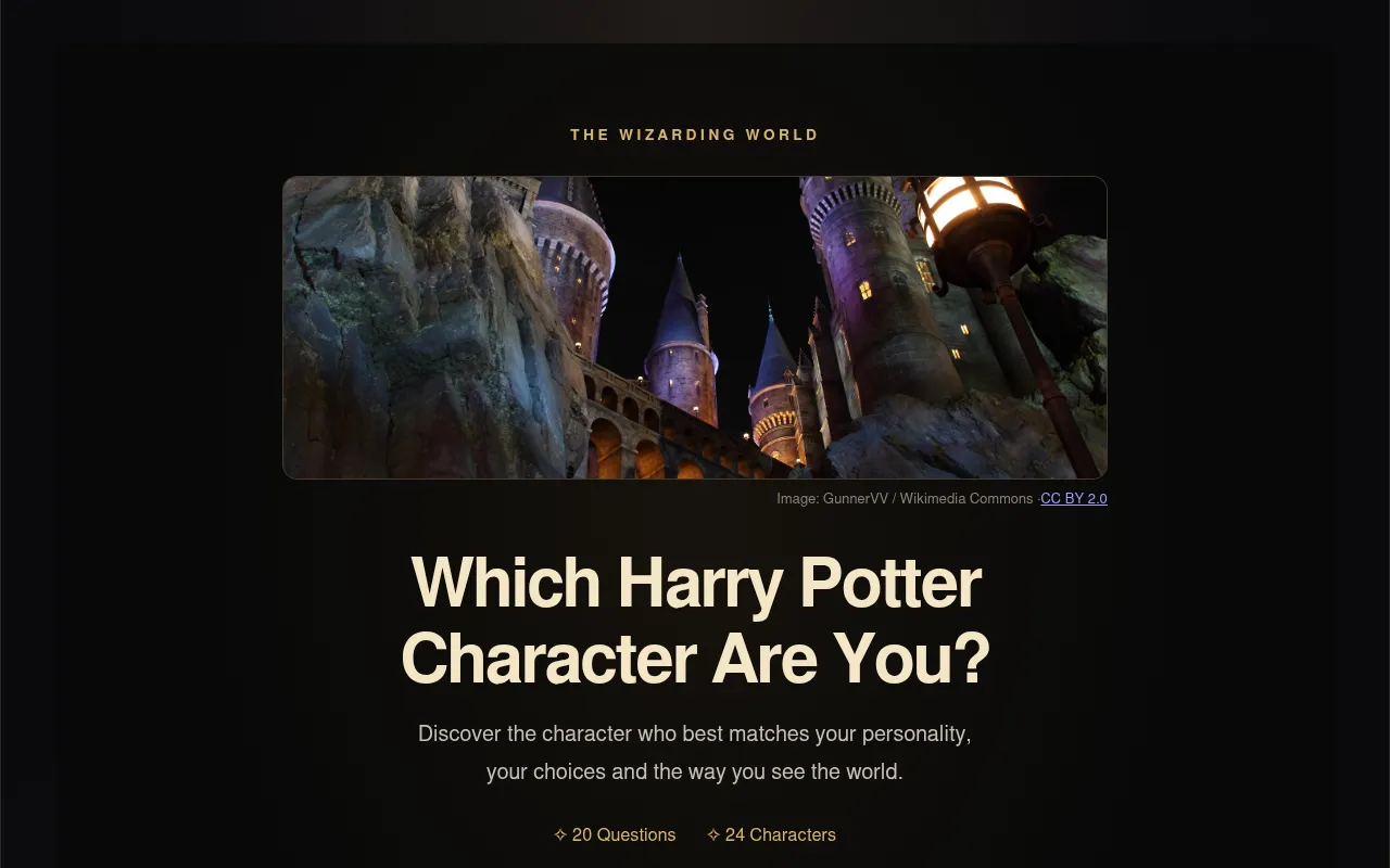 Screenshot of wizarding-mirror.vercel.app