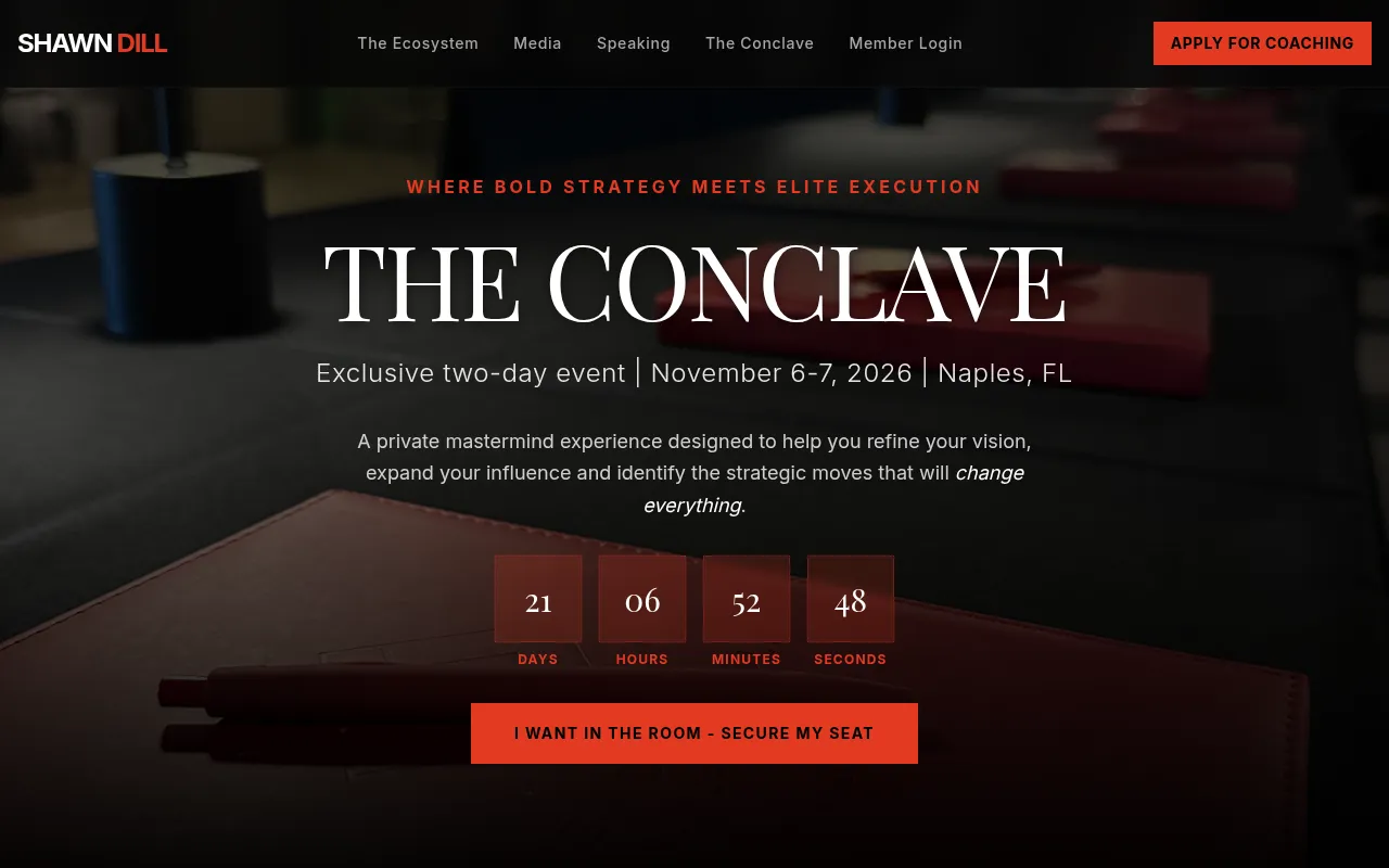 Screenshot of shawndill.com