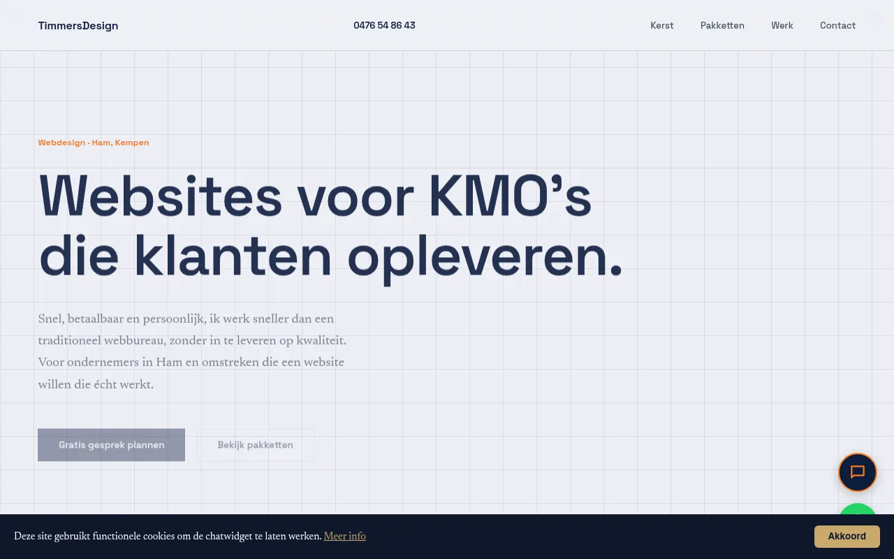 Screenshot of timmersdesign.be