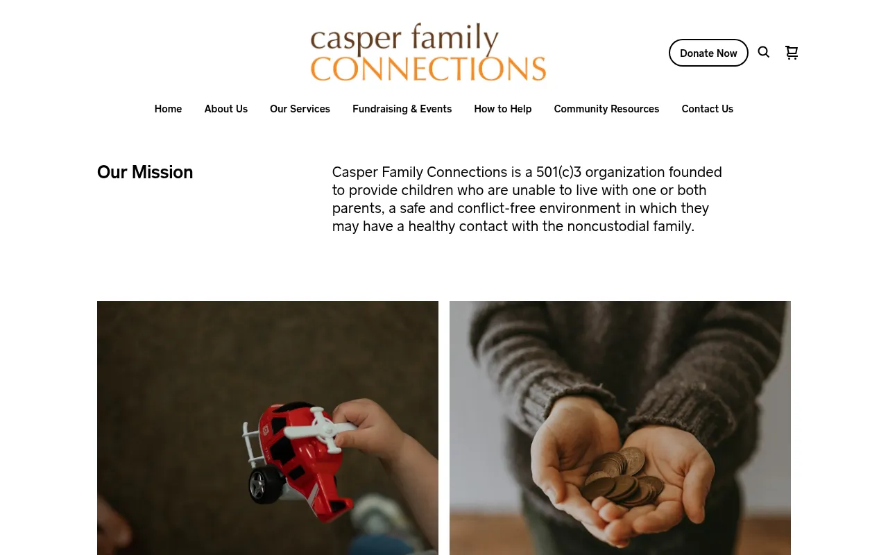 Screenshot of casperfamilyconnections.org