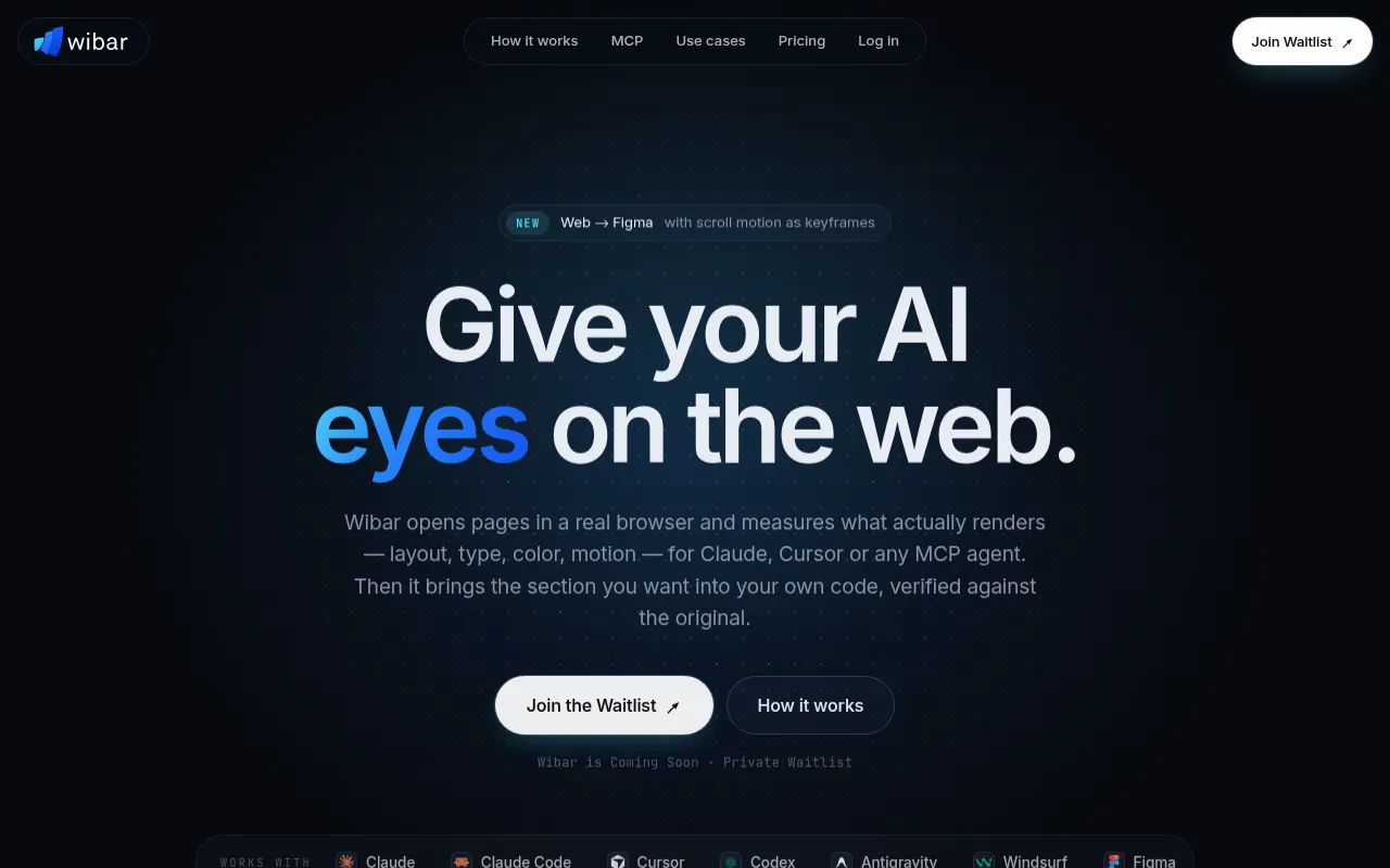 Screenshot of wibar.io