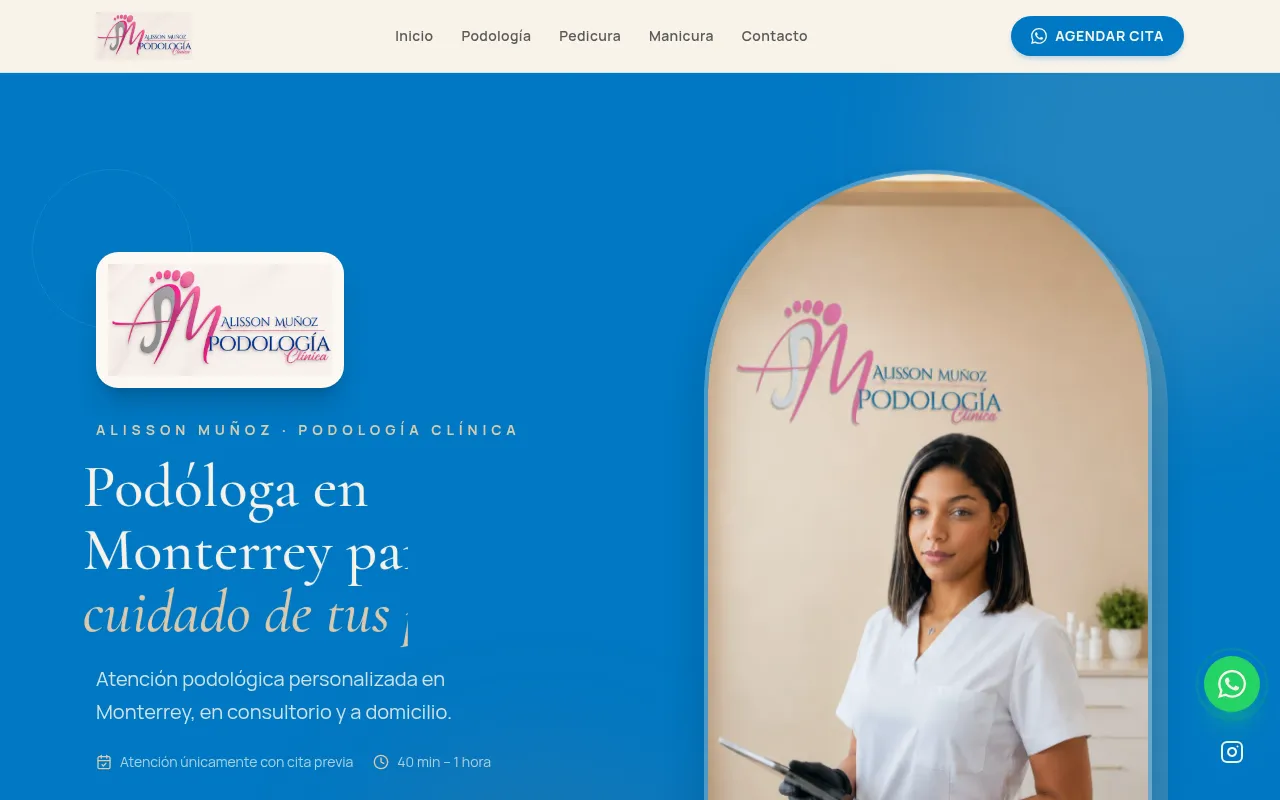 Screenshot of alissonpodologa.com