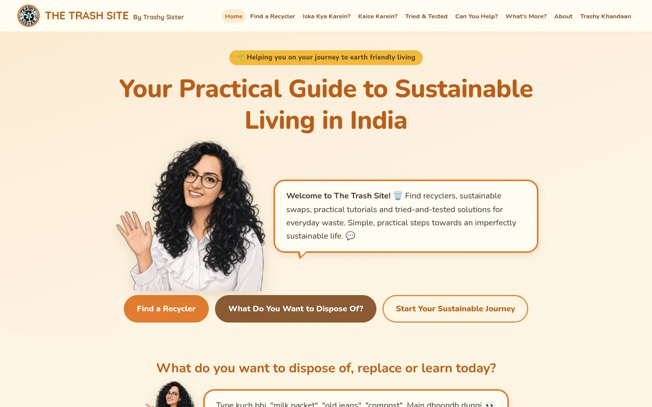 Screenshot of trashysister.in