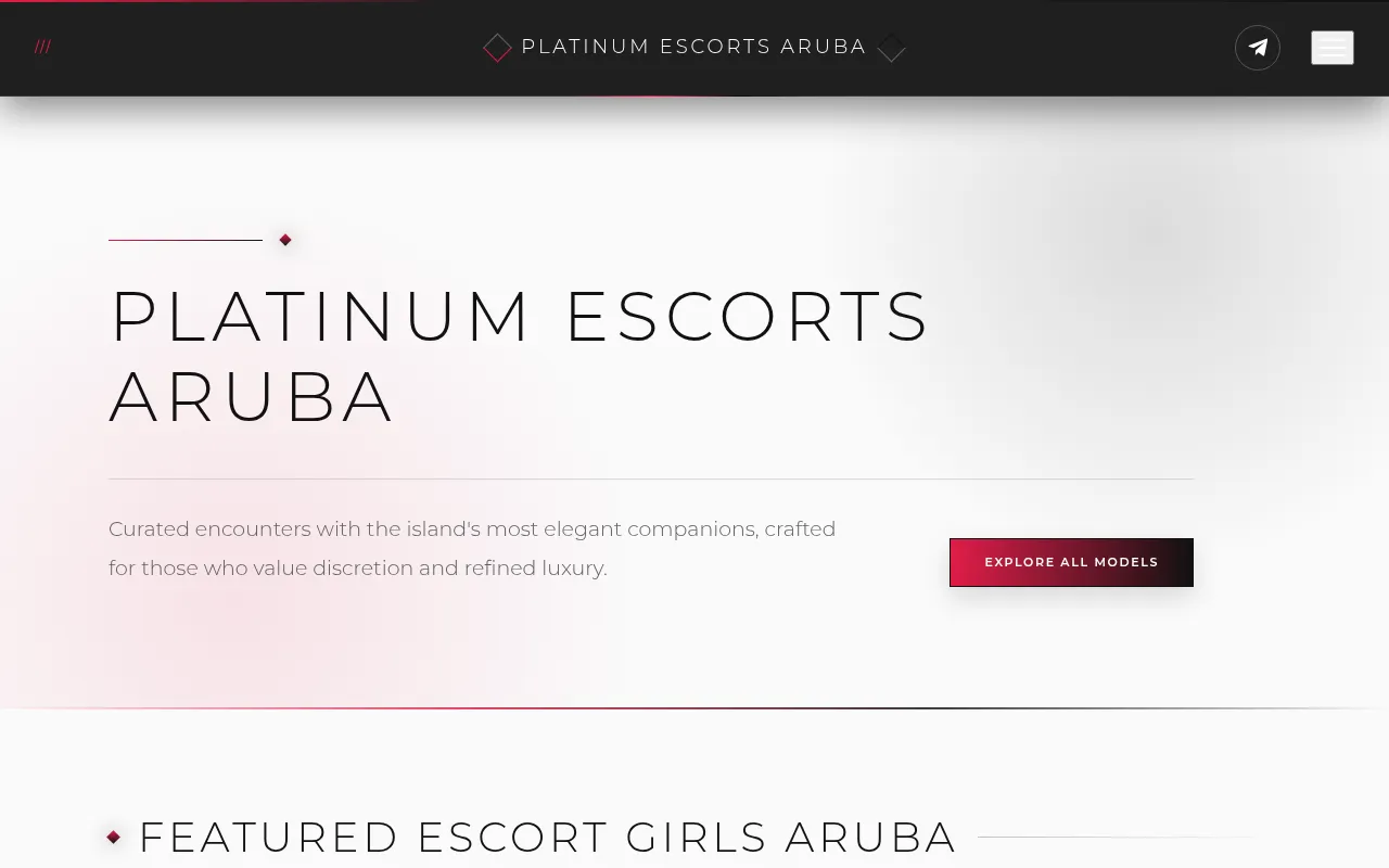 Screenshot of platinumescortsaruba.com