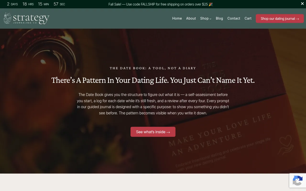 Screenshot of strategyjournaling.co