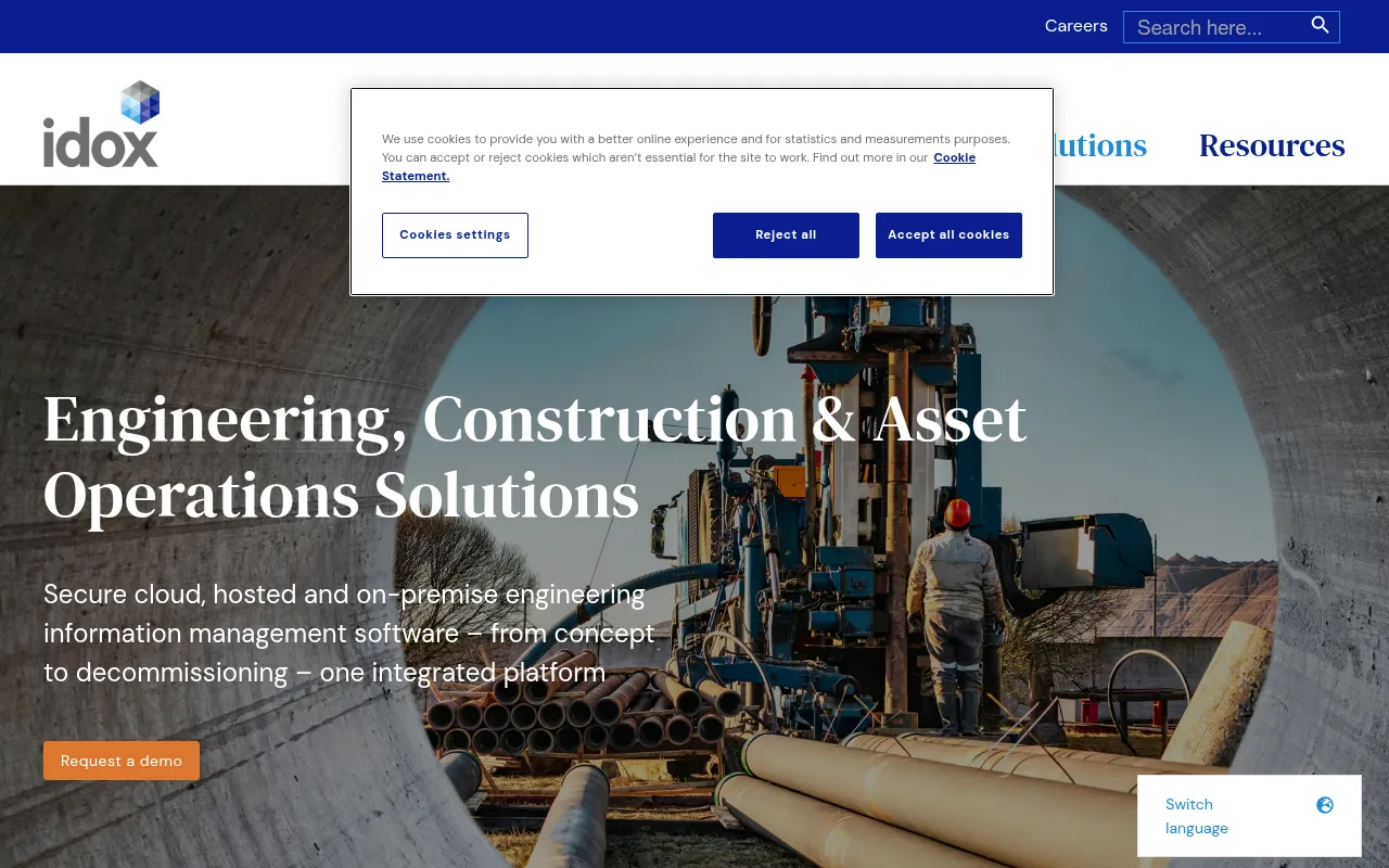 Screenshot of idoxgroup.com