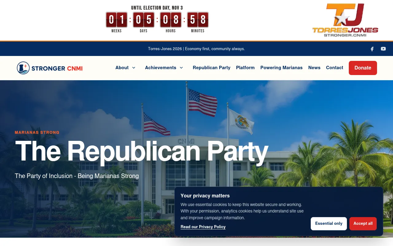 Screenshot of strongercnmi.com