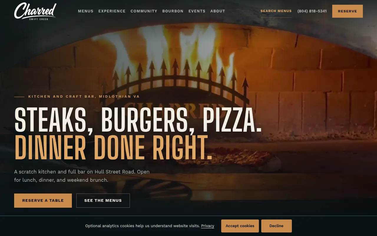 Screenshot of charredswiftcreek.com