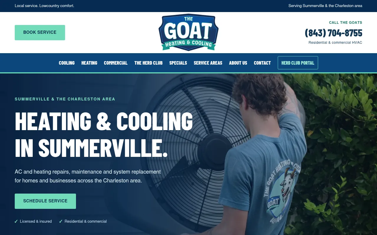 Screenshot of callthegoats.com