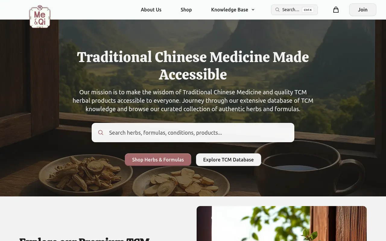 Screenshot of meandqi.com