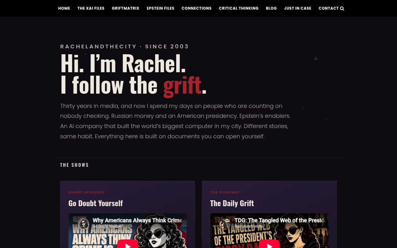Screenshot of rachelandthecity.com