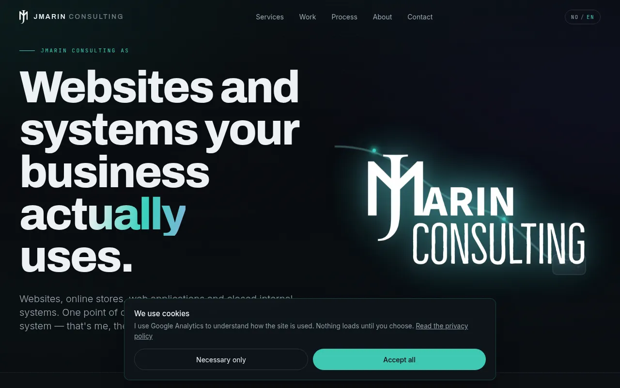 Screenshot of jmarin.no