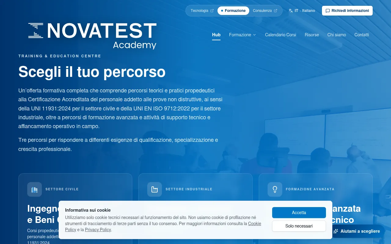 Screenshot of novatest.academy