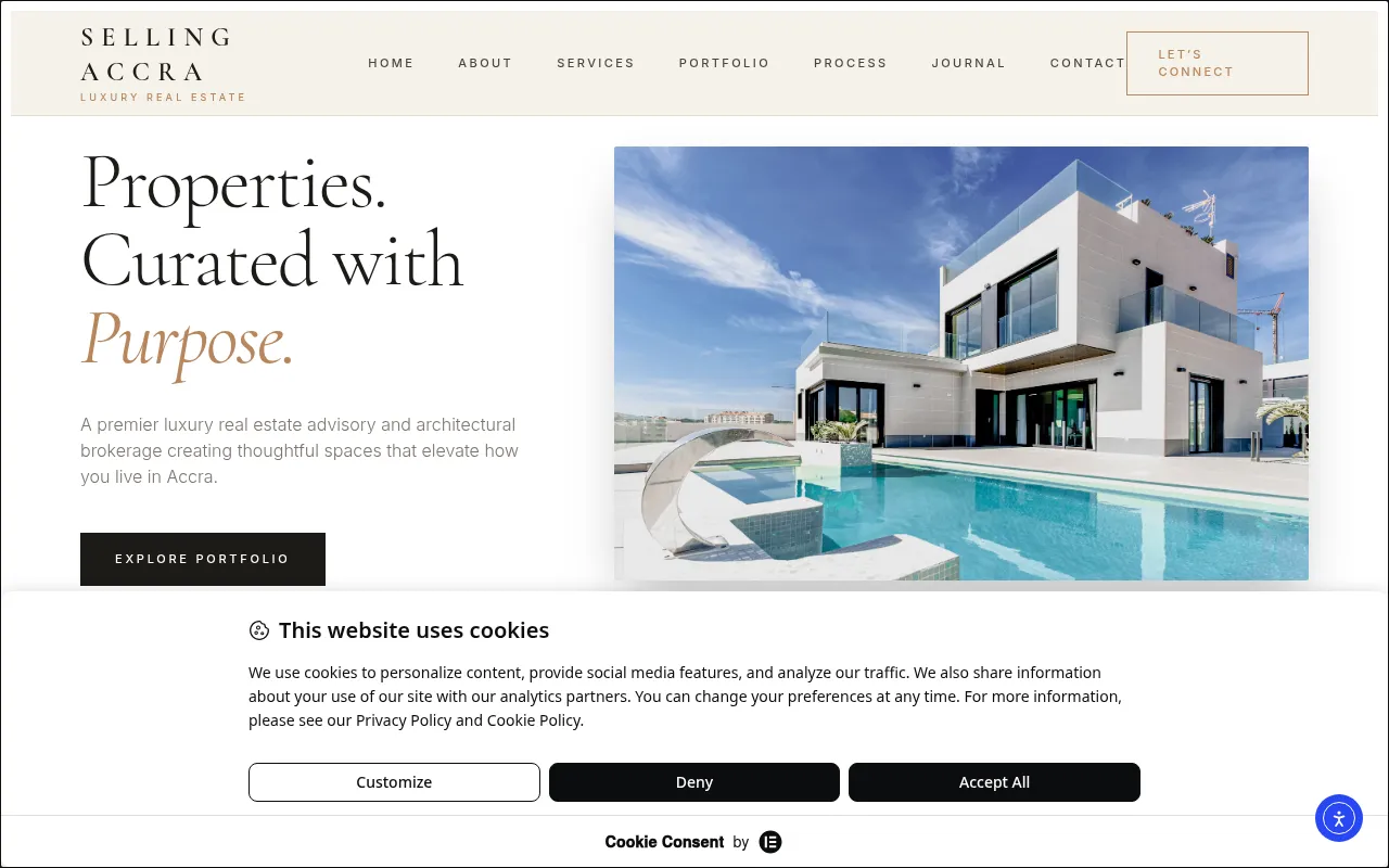 Screenshot of sellingaccra.com