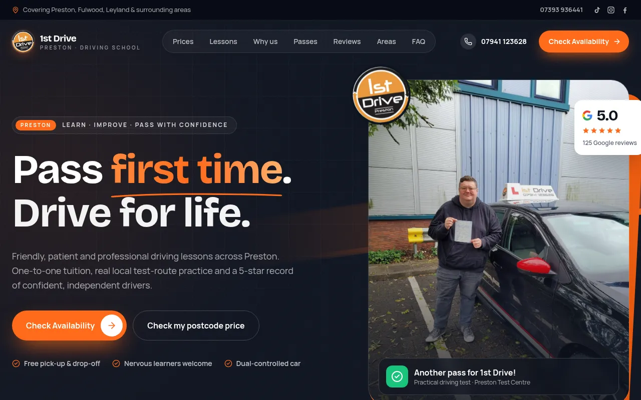 Screenshot of 1st-drive-preston.vercel.app