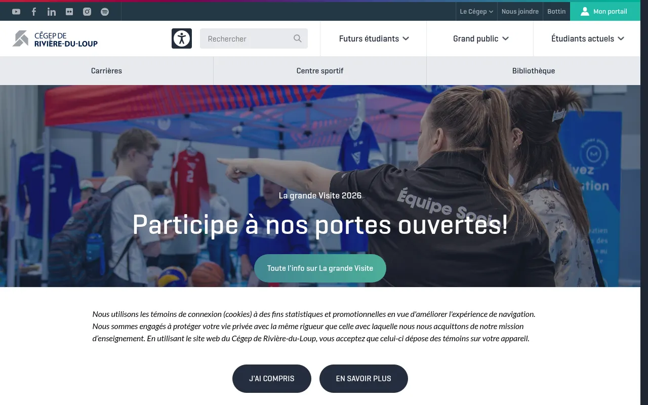 Screenshot of cegeprdl.ca
