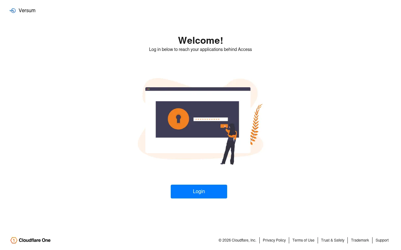 Screenshot of versumdigital.cloudflareaccess.com
