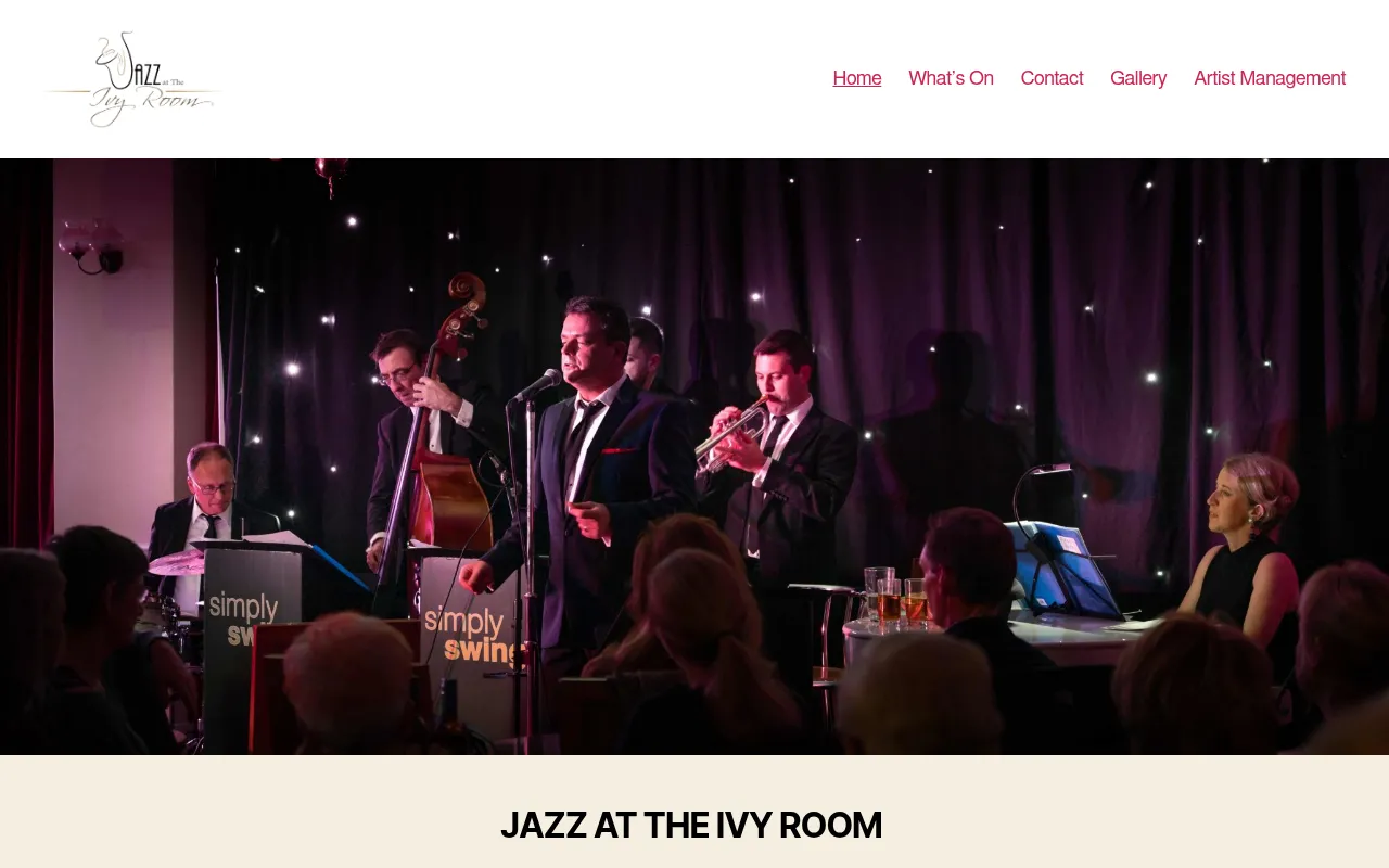 Screenshot of ivyroomjazz.co.uk