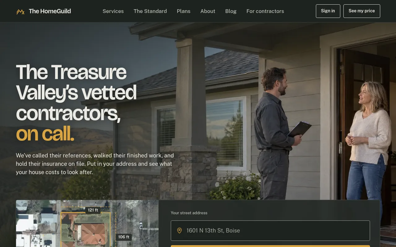 Screenshot of homeguildboise.com