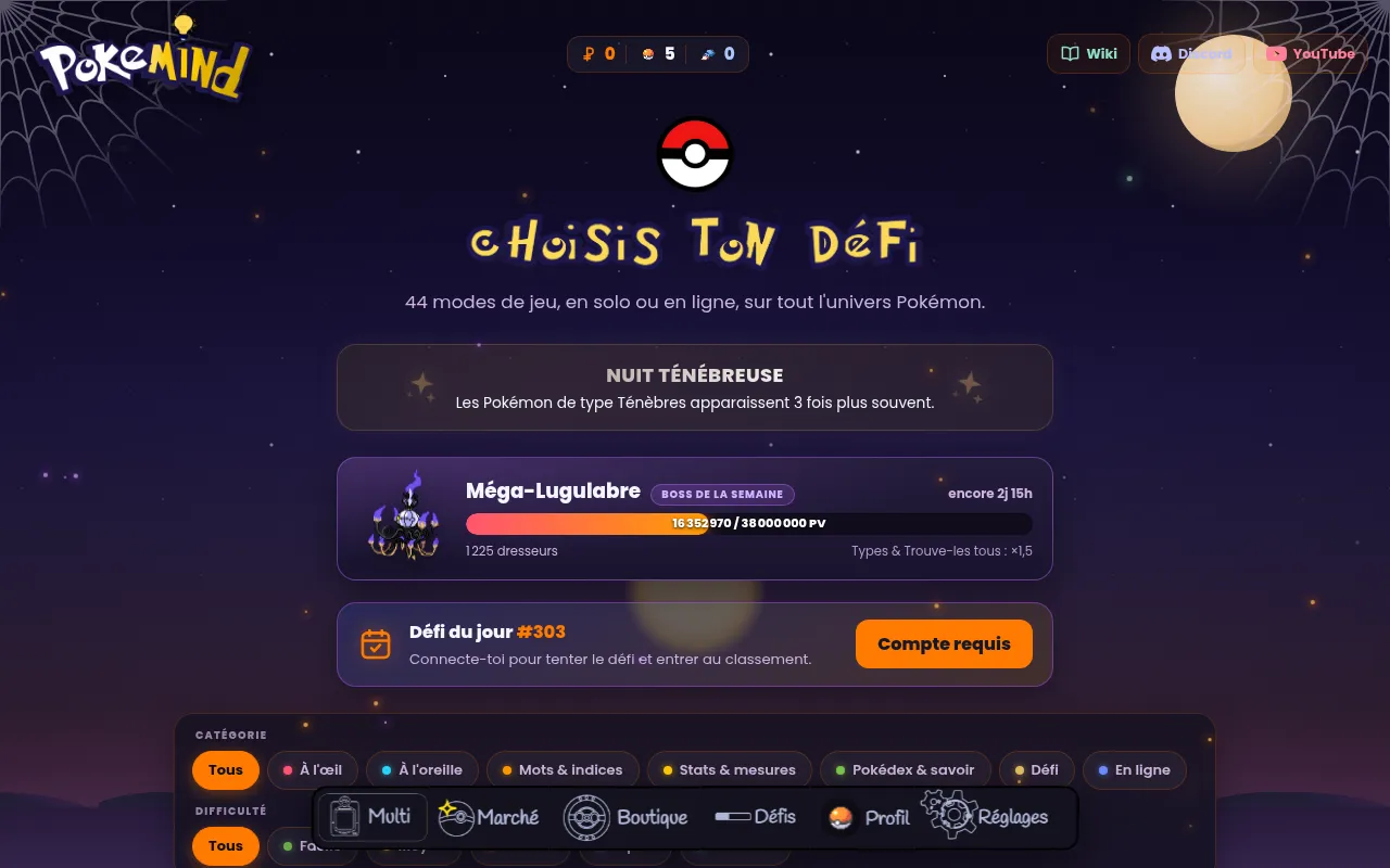 Screenshot of pokemind.fr