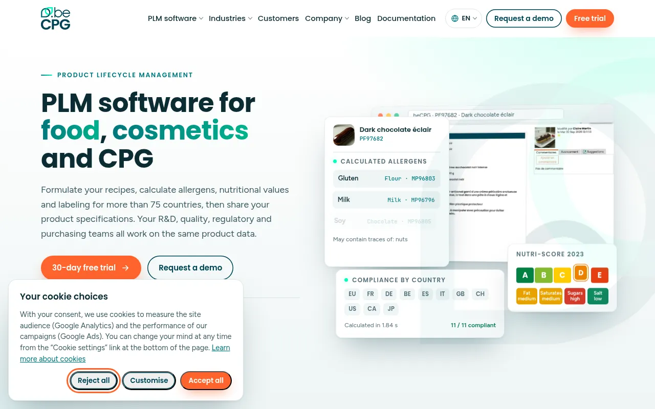Screenshot of becpg.net