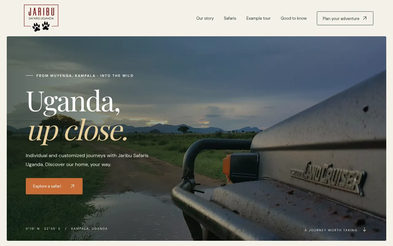 Screenshot of jaribu-safaris.com